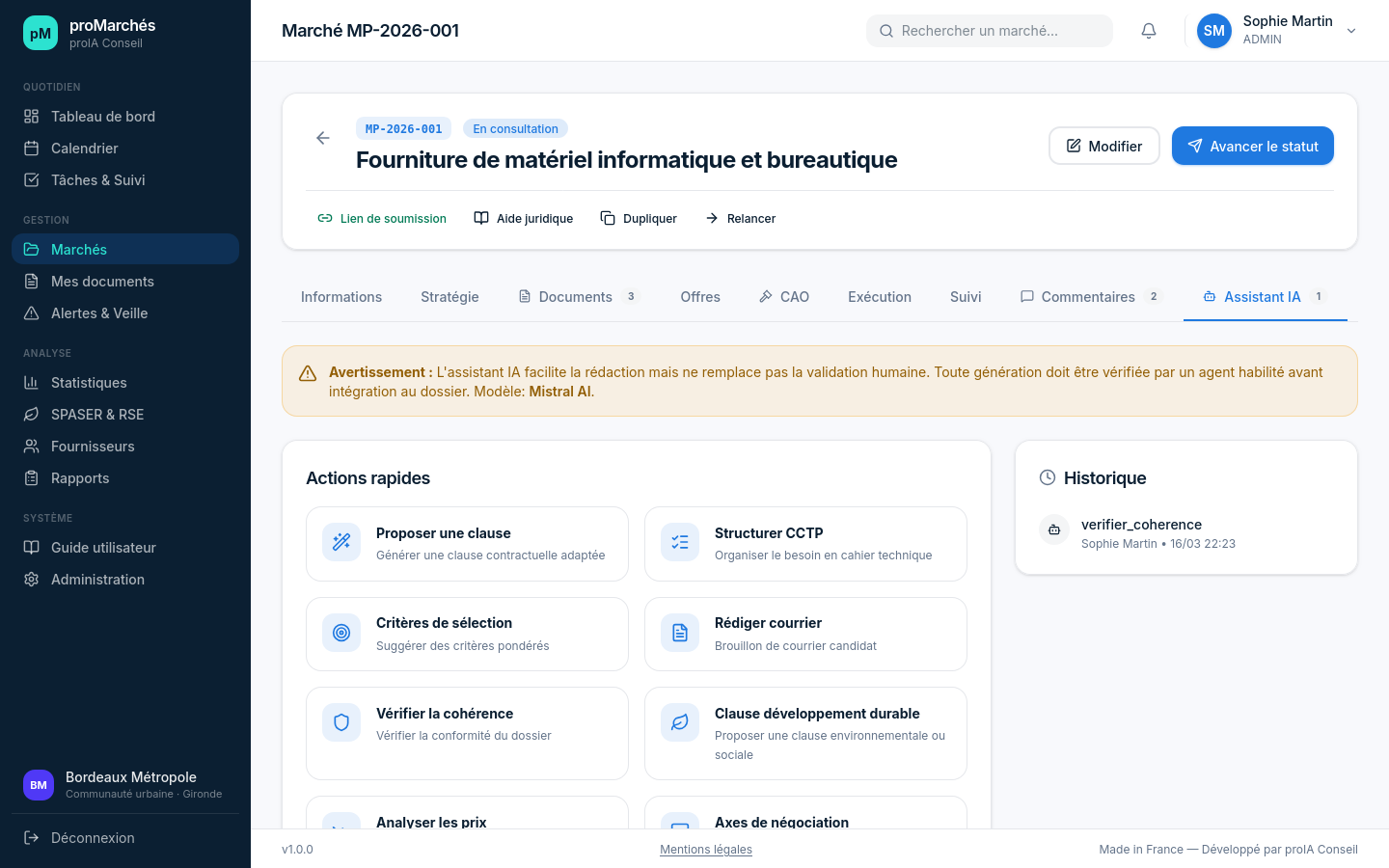 Assistant IA Mistral contextuel